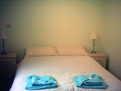A double bedded room at Ammerdown. Double room